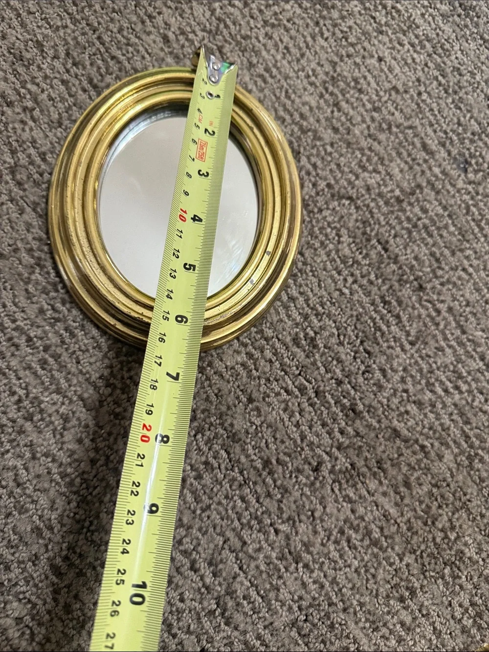 Home Interiors Set of Three Gold Oval Wall Mirrors - Polished Frame